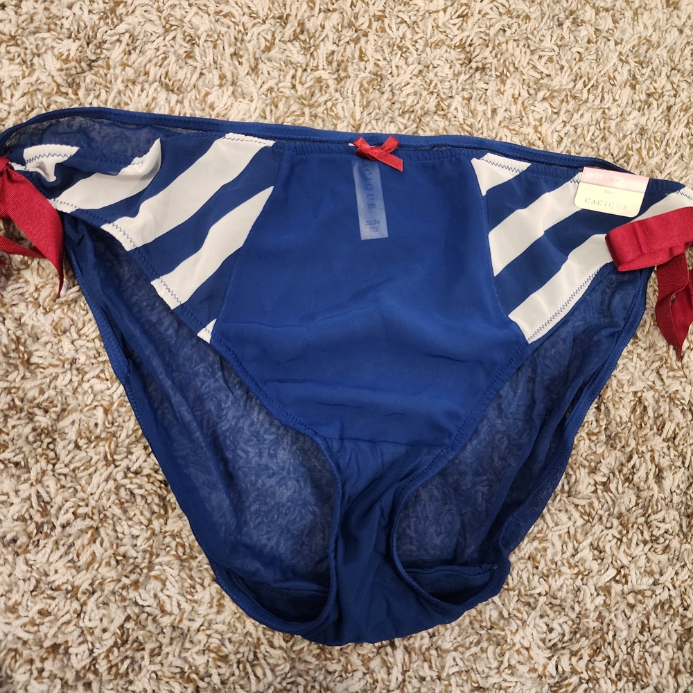 Cacique Blue and White Striped Bikini